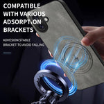 WANLONFENG Custodia magnetica per telefono con texture Nappa e 2 pellicole protettive per lo schermo incluse., For iPhone 16, For iPhone 15 Pro Max, For iPhone 15 Pro, For iPhone 15, For iPhone 14, For iPhone 14 Pro