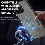 WANLONFENG Custodia magnetica per telefono con texture Nappa e 2 pellicole protettive per lo schermo incluse., For iPhone 14 Pro Max, For iPhone 13 Pro Max, For iPhone 13 Pro, For iPhone 13, For iPhone 12, For iPhone 12 Pro Max