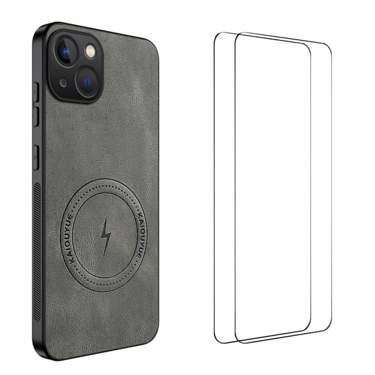 WANLONFENG Custodia magnetica per telefono con texture Nappa e 2 pellicole protettive per lo schermo incluse., For iPhone 14 Pro Max, For iPhone 13 Pro Max, For iPhone 13 Pro, For iPhone 13, For iPhone 12, For iPhone 12 Pro Max