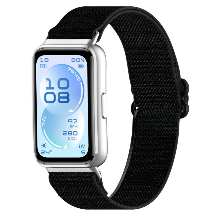 Cinturino per orologio xDfind in nylon intrecciato elasticizzato con fibbia scorrevole, For Huawei Band 11 Pro / 11