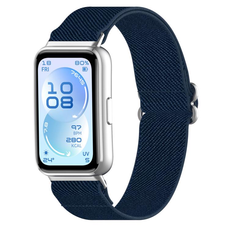 Cinturino per orologio xDfind in nylon intrecciato elasticizzato con fibbia scorrevole, For Huawei Band 11 Pro / 11