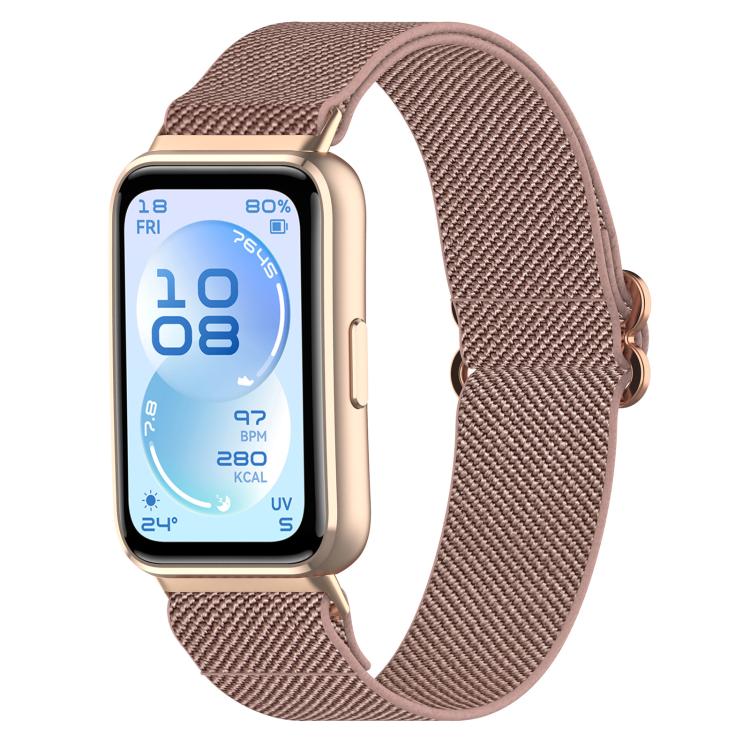 Cinturino per orologio xDfind in nylon intrecciato elasticizzato con fibbia scorrevole, For Huawei Band 11 Pro / 11