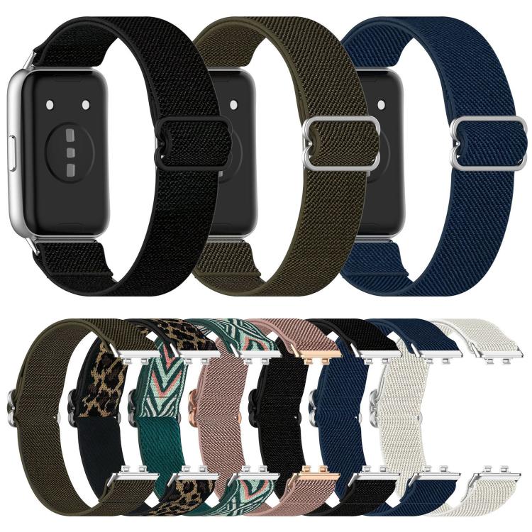 Cinturino per orologio xDfind in nylon intrecciato elasticizzato con fibbia scorrevole, For Huawei Band 11 Pro / 11