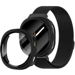 Cinturino milanese in acciaio inossidabile con pellicola e custodia in policarbonato integrata., For Samsung Galaxy Watch8 Classic 46mm, For Samsung Galaxy Watch8 44mm, For Samsung Galaxy Watch8 40mm