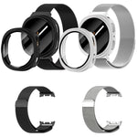 Cinturino milanese in acciaio inossidabile con pellicola e custodia in policarbonato integrata., For Samsung Galaxy Watch8 Classic 46mm, For Samsung Galaxy Watch8 44mm, For Samsung Galaxy Watch8 40mm