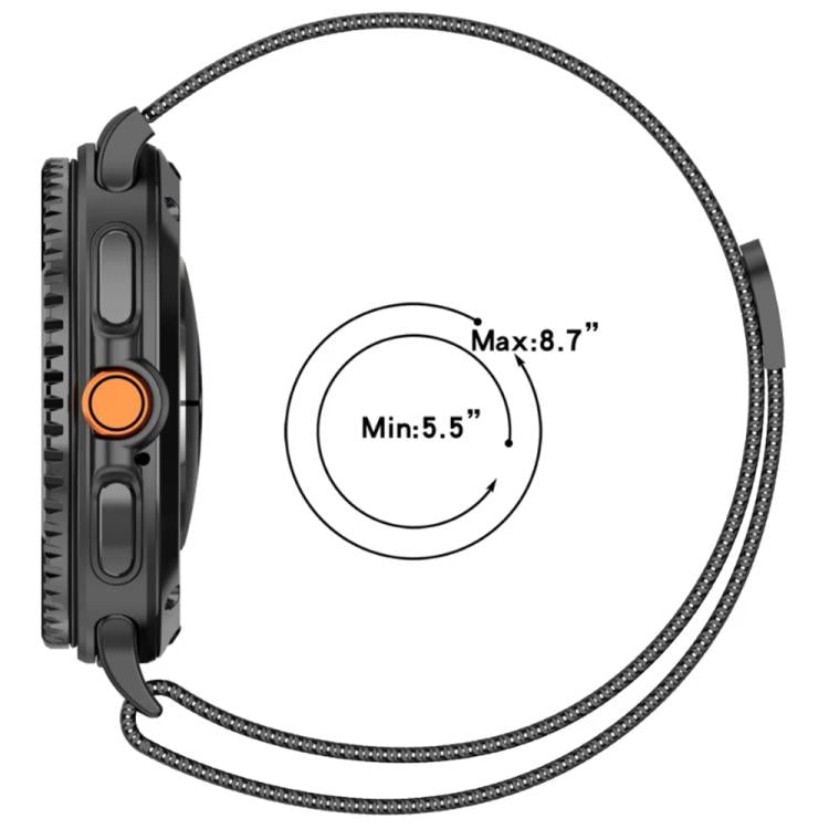Cinturino milanese in acciaio inossidabile con pellicola e custodia in policarbonato integrata., For Samsung Galaxy Watch8 Classic 46mm, For Samsung Galaxy Watch8 44mm, For Samsung Galaxy Watch8 40mm