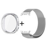Cinturino milanese in acciaio inossidabile con custodia in TPU a copertura totale, For Samsung Galaxy Watch8 Classic 46mm, For Samsung Galaxy Watch8 44mm, For Samsung Galaxy Watch8 40mm