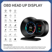 F9 OBD2 + Modalità GPS Car HUD Head-up Display Visualizzazione velocità/temperatura acqua/tensione, F9 OBD2 GPS