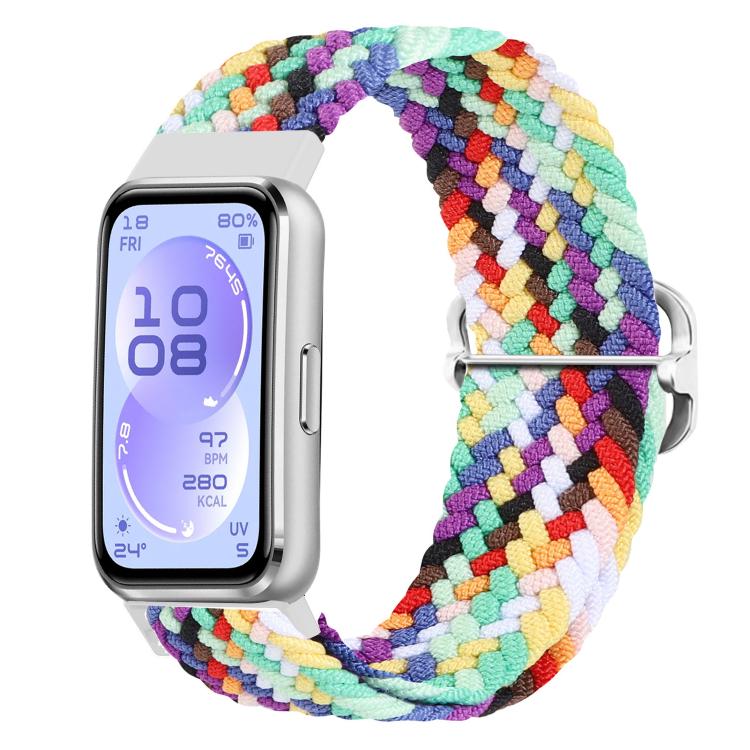 Cinturino per orologio xDfind regolabile in nylon intrecciato con fibbia scorrevole, For Huawei Band 11 Pro / 11