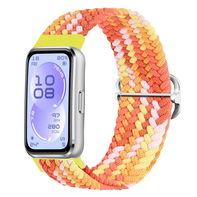 Cinturino per orologio xDfind regolabile in nylon intrecciato con fibbia scorrevole, For Huawei Band 11 Pro / 11