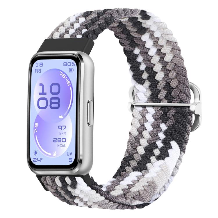 Cinturino per orologio xDfind regolabile in nylon intrecciato con fibbia scorrevole, For Huawei Band 11 Pro / 11