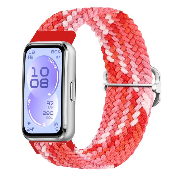 Cinturino per orologio xDfind regolabile in nylon intrecciato con fibbia scorrevole, For Huawei Band 11 Pro / 11