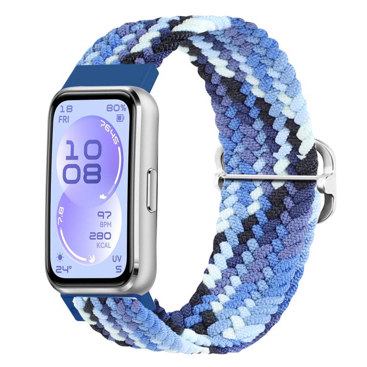 Cinturino per orologio xDfind regolabile in nylon intrecciato con fibbia scorrevole, For Huawei Band 11 Pro / 11