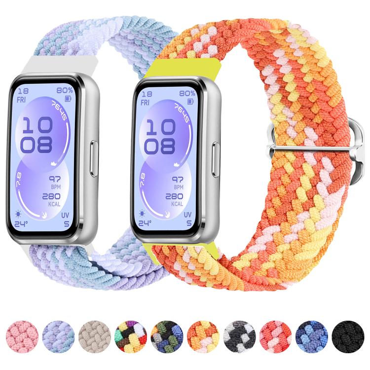 Cinturino per orologio xDfind regolabile in nylon intrecciato con fibbia scorrevole, For Huawei Band 11 Pro / 11