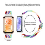 Cinturino per orologio xDfind regolabile in nylon intrecciato con fibbia scorrevole, For Huawei Band 11 Pro / 11