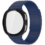Cinturino magnetico in silicone Tri-Beads con custodia in PC integrata, For Samsung Galaxy Watch8 Classic 46mm, For Samsung Galaxy Watch8 44mm