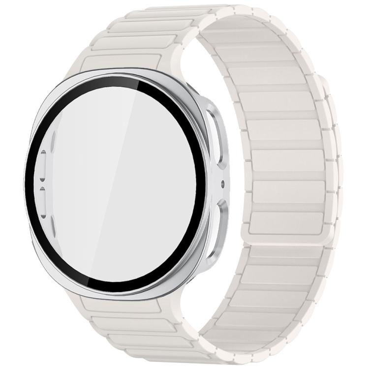 Cinturino magnetico in silicone Tri-Beads con custodia in PC integrata, For Samsung Galaxy Watch8 Classic 46mm, For Samsung Galaxy Watch8 44mm