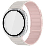 Cinturino magnetico in silicone Tri-Beads con custodia in PC integrata, For Samsung Galaxy Watch8 Classic 46mm, For Samsung Galaxy Watch8 44mm