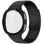 Cinturino magnetico in silicone Tri-Beads con custodia in PC integrata, For Samsung Galaxy Watch8 Classic 46mm, For Samsung Galaxy Watch8 44mm