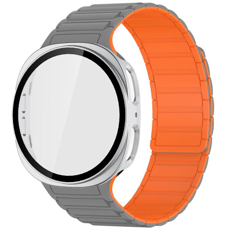 Cinturino magnetico in silicone Tri-Beads con custodia in PC integrata, For Samsung Galaxy Watch8 Classic 46mm, For Samsung Galaxy Watch8 44mm