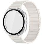 Cinturino magnetico in silicone Tri-Beads con custodia in PC integrata, For Samsung Galaxy Watch8 Classic 46mm, For Samsung Galaxy Watch8 44mm