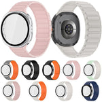 Cinturino magnetico in silicone Tri-Beads con custodia in PC integrata, For Samsung Galaxy Watch8 Classic 46mm, For Samsung Galaxy Watch8 44mm