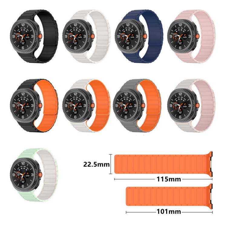 Cinturino magnetico in silicone Tri-Beads con custodia in PC integrata, For Samsung Galaxy Watch8 40mm
