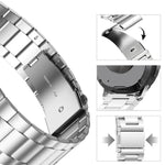 Cinturino per orologio in acciaio inossidabile con tre perline e custodia in policarbonato integrata., For Samsung Galaxy Watch8 Classic 46mm, For Samsung Galaxy Watch8 44mm, For Samsung Galaxy Watch8 40mm