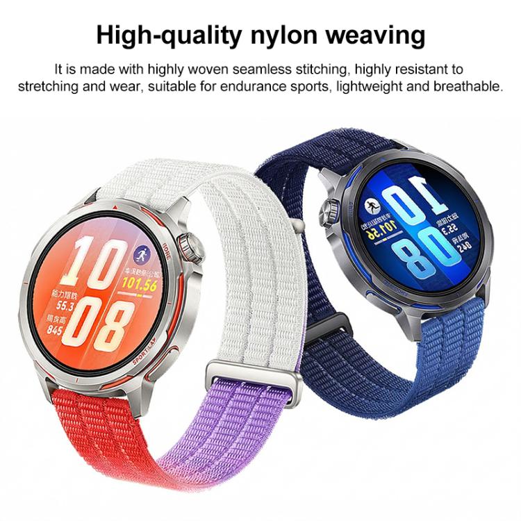 Cinturino per orologio xDfind a doppia sezione in nylon traspirante, 22mm