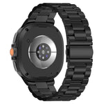 Cinturino per orologio in acciaio inossidabile con tre perline e custodia in TPU, For Samsung Galaxy Watch8 Classic 46mm, For Samsung Galaxy Watch8 44mm, For Samsung Galaxy Watch8 40mm