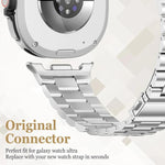 Cinturino per orologio in acciaio inossidabile con tre perline e custodia in TPU, For Samsung Galaxy Watch8 Classic 46mm, For Samsung Galaxy Watch8 44mm, For Samsung Galaxy Watch8 40mm