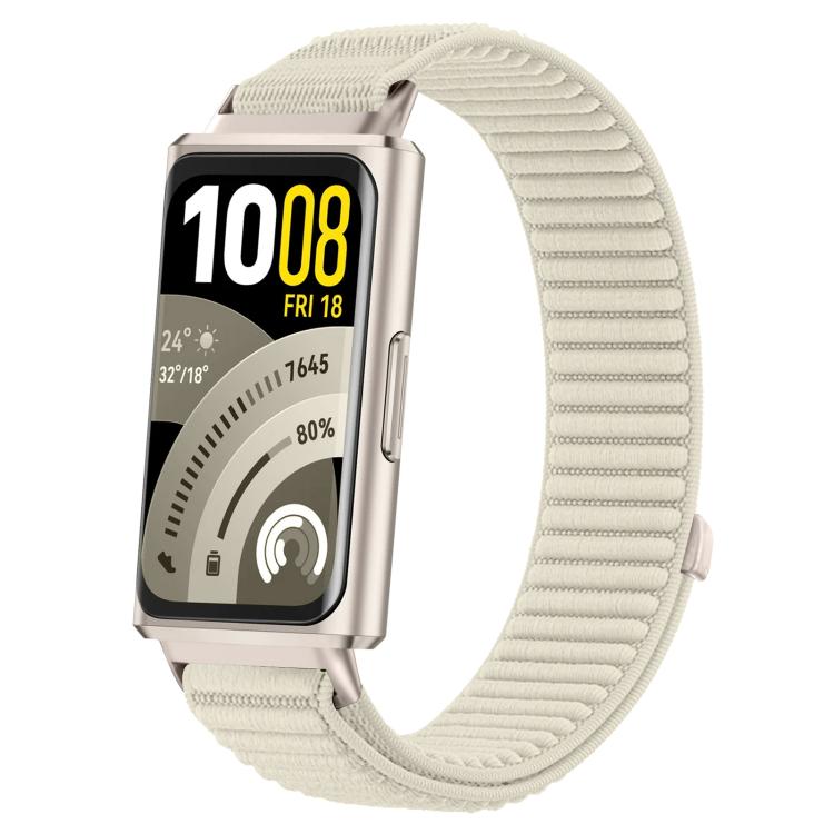 Cinturino per orologio xDfind in nylon intrecciato con chiusura a strappo e interfaccia metallica., For Huawei Band 11 Pro / 11