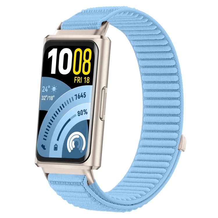 Cinturino per orologio xDfind in nylon intrecciato con chiusura a strappo e interfaccia metallica., For Huawei Band 11 Pro / 11