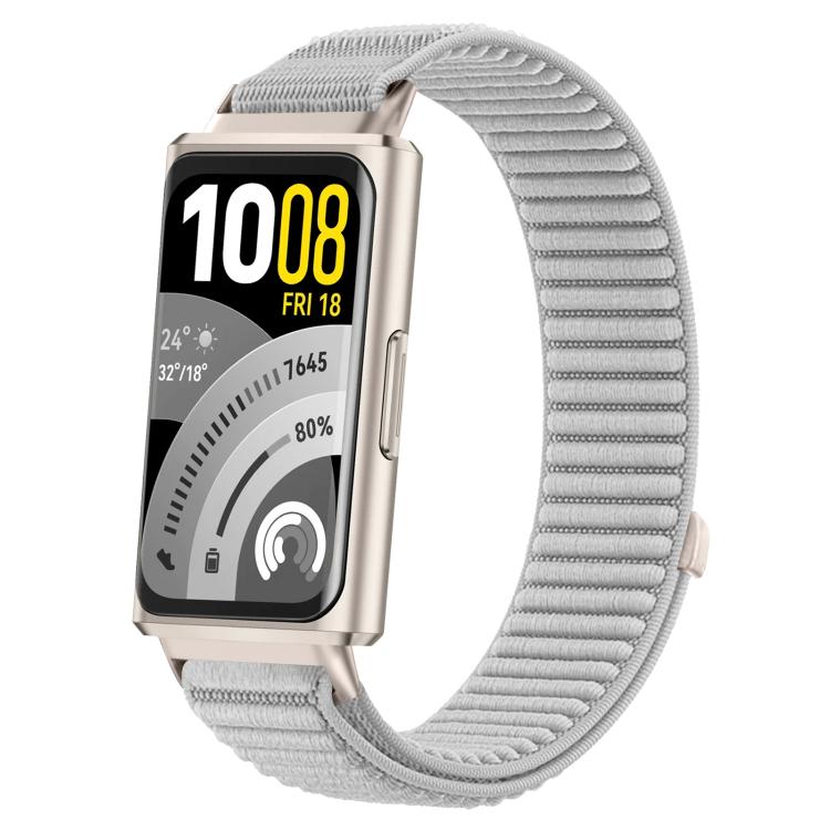 Cinturino per orologio xDfind in nylon intrecciato con chiusura a strappo e interfaccia metallica., For Huawei Band 11 Pro / 11