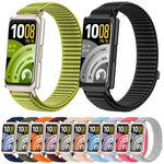 Cinturino per orologio xDfind in nylon intrecciato con chiusura a strappo e interfaccia metallica., For Huawei Band 11 Pro / 11
