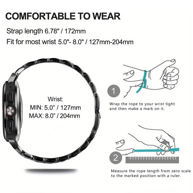 Cinturino per orologio in metallo con tre perline di diamanti, cassa cava con diamanti e set per la rimozione delle maglie del cinturino, For Samsung Galaxy Watch8 44mm, For Samsung Galaxy Watch8 40mm