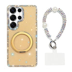 Custodia per telefono Diamond IMD con supporto magnetico in metallo e cinturino, rotazione a 360°., For Samsung Galaxy S24 5G, For Samsung Galaxy S23 Ultra 5G
