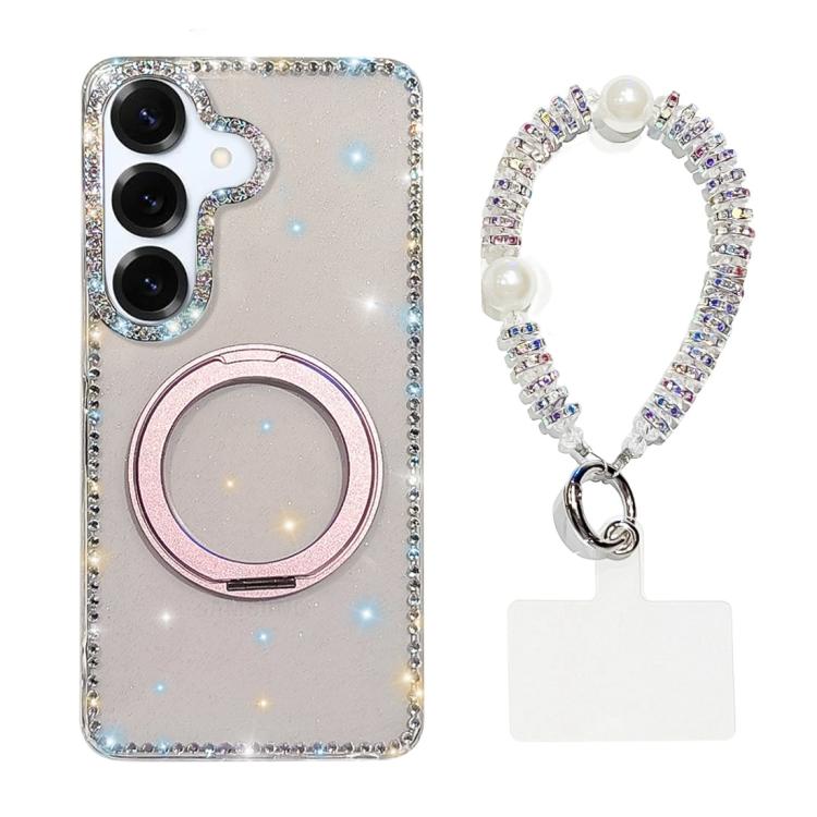 Custodia per telefono Diamond IMD con supporto magnetico in metallo e cinturino, rotazione a 360°., For Samsung Galaxy S24 Ultra 5G, For Samsung Galaxy S24+ 5G
