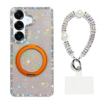 Custodia per telefono Diamond IMD con supporto magnetico in metallo e cinturino, rotazione a 360°., For Samsung Galaxy S24 Ultra 5G, For Samsung Galaxy S24+ 5G