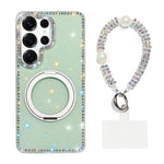 Custodia per telefono Diamond IMD con supporto magnetico in metallo e cinturino, rotazione a 360°., For Samsung Galaxy S24 Ultra 5G, For Samsung Galaxy S24+ 5G