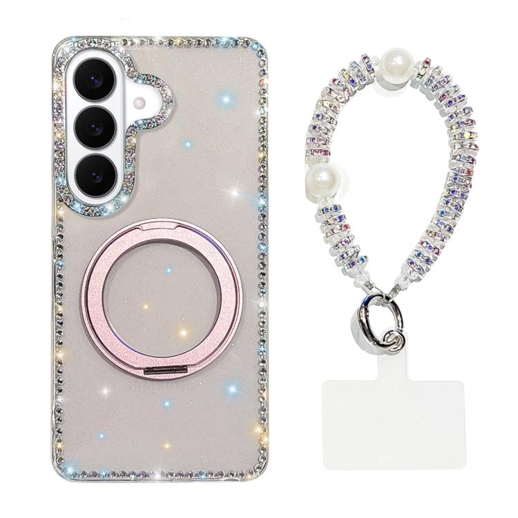 Custodia per telefono Diamond IMD con supporto magnetico in metallo e cinturino, rotazione a 360°., For Samsung Galaxy S26 5G, For Samsung Galaxy S25 FE 5G