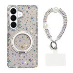 Custodia per telefono Diamond IMD con supporto magnetico in metallo e cinturino, rotazione a 360°., For Samsung Galaxy S26 5G, For Samsung Galaxy S25 FE 5G