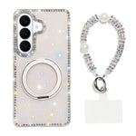 Custodia per telefono Diamond IMD con supporto magnetico in metallo e cinturino, rotazione a 360°., For Samsung Galaxy S26 5G, For Samsung Galaxy S25 FE 5G