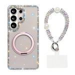 Custodia per telefono Diamond IMD con supporto magnetico in metallo e cinturino, rotazione a 360°., For Samsung Galaxy S26+ 5G, For Samsung Galaxy S26 Ultra 5G