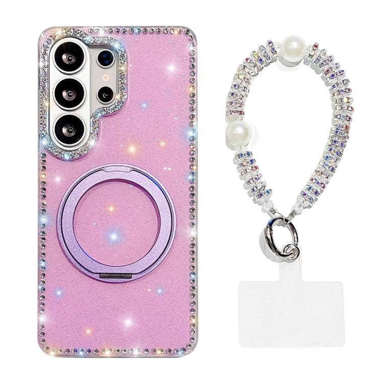 Custodia per telefono Diamond IMD con supporto magnetico in metallo e cinturino, rotazione a 360°., For Samsung Galaxy S26+ 5G, For Samsung Galaxy S26 Ultra 5G