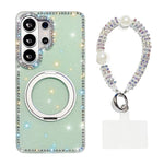 Custodia per telefono Diamond IMD con supporto magnetico in metallo e cinturino, rotazione a 360°., For Samsung Galaxy S26+ 5G, For Samsung Galaxy S26 Ultra 5G