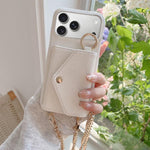 Portafoglio a tracolla con specchietto e custodia posteriore per telefono in ecopelle effetto litchi., For iPhone 17 Pro Max, For iPhone 17 Pro, For iPhone 17, For iPhone Air