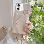 Portafoglio a tracolla con specchietto e custodia posteriore per telefono in ecopelle effetto litchi., For iPhone 17 Pro Max, For iPhone 17 Pro, For iPhone 17, For iPhone Air