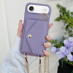 Portafoglio a tracolla con specchietto e custodia posteriore per telefono in ecopelle effetto litchi., For iPhone 17 Pro Max, For iPhone 17 Pro, For iPhone 17, For iPhone Air
