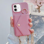 Portafoglio a tracolla con specchietto e custodia posteriore per telefono in ecopelle effetto litchi., For iPhone 16 Pro Max, For iPhone 16 Pro, For iPhone 16 Plus, For iPhone 16